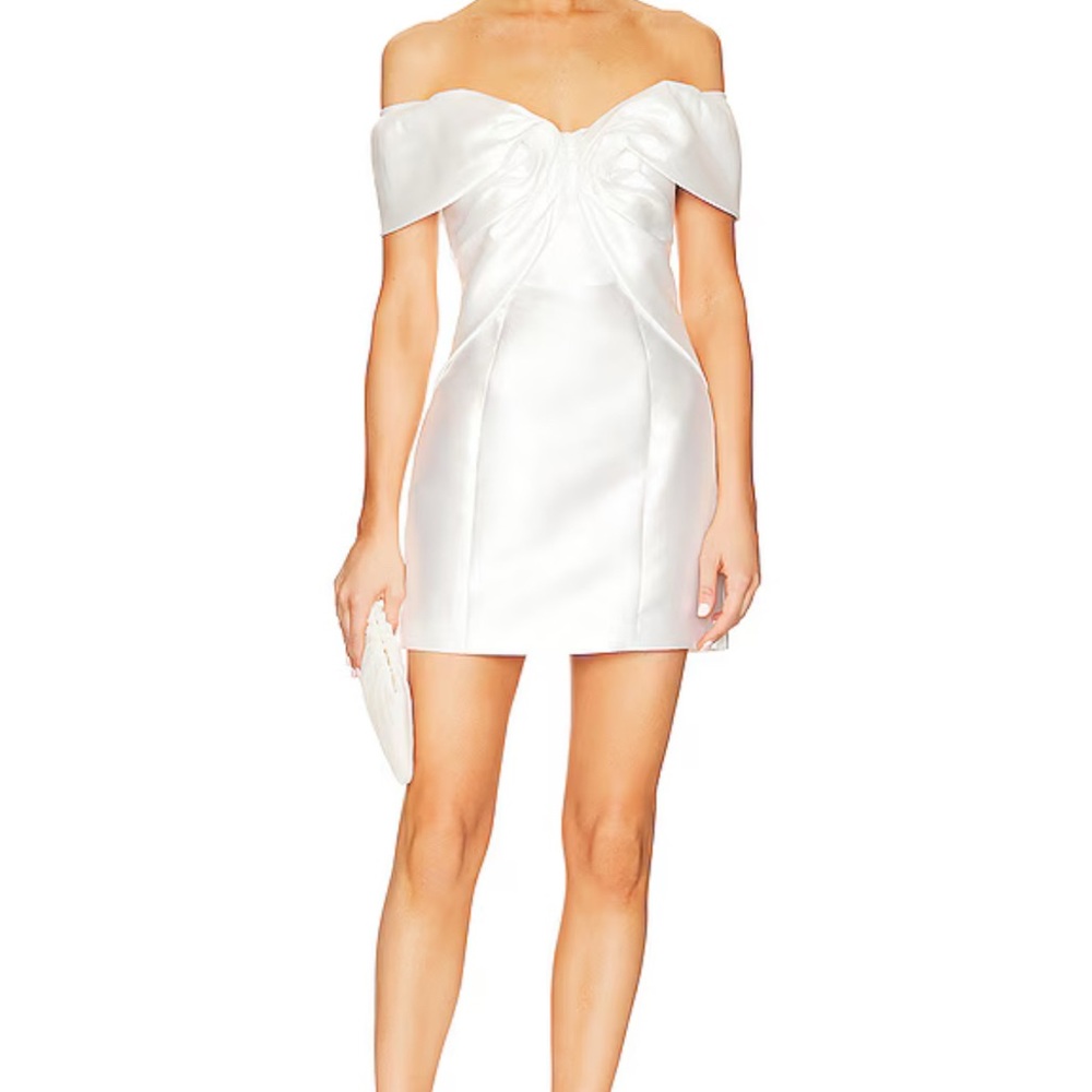 REVOLVE Off-Shoulder White Mini Dress